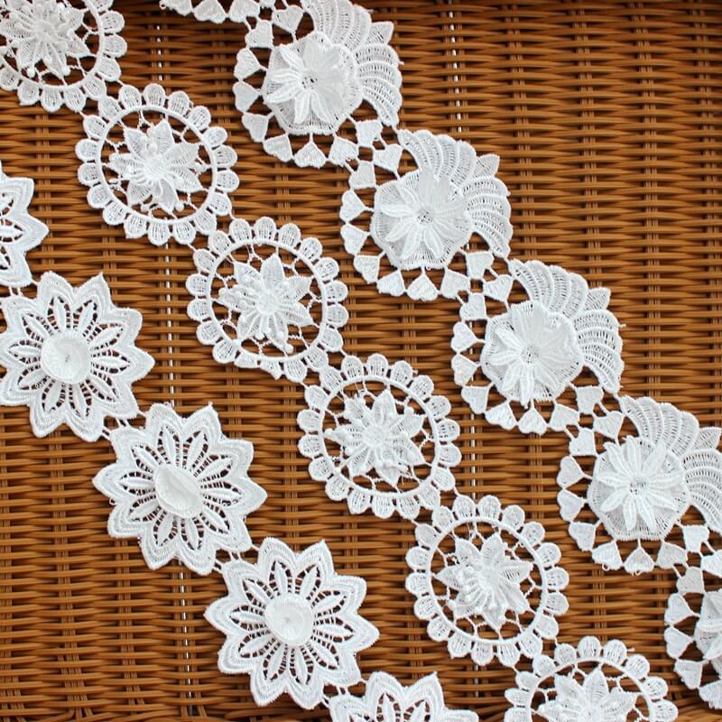 3d milk silk lace trim