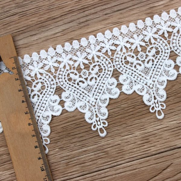 flower lace trim ivory white for ribbon scrapbooking curtain table cloth sewing accessories