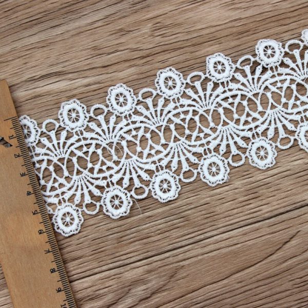 flower lace trim ivory white for ribbon scrapbooking curtain table cloth sewing accessories
