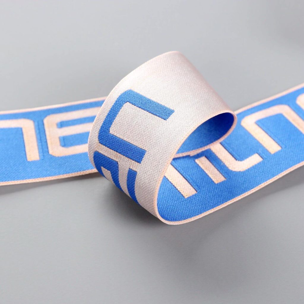in stock custom elastic straps shiny tape with brush effect bra strap for underwear waistband