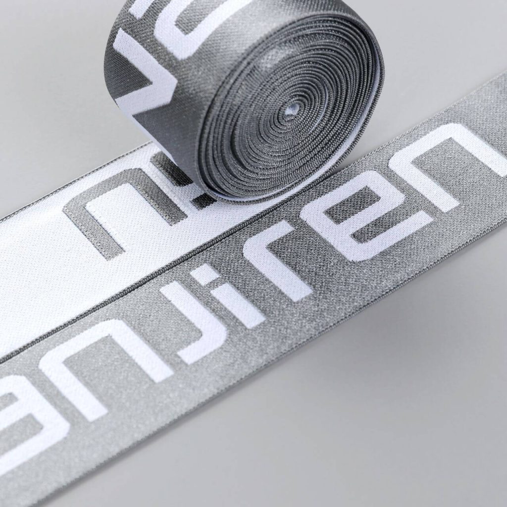 in stock custom elastic straps shiny tape with brush effect bra strap for underwear waistband