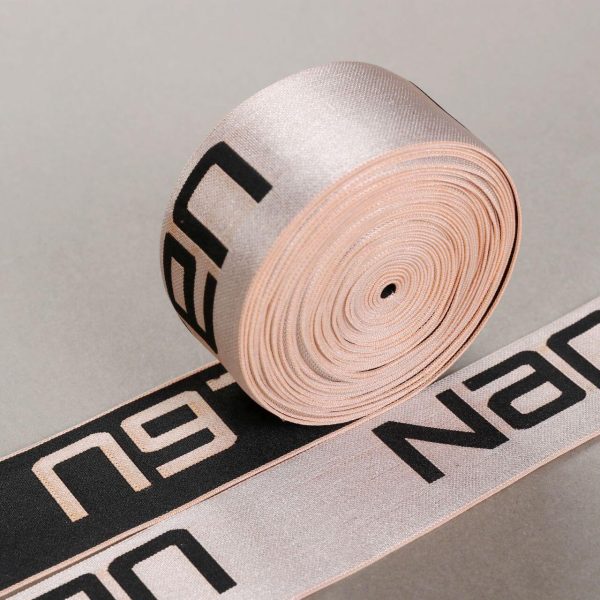 in stock custom elastic straps shiny tape with brush effect bra strap for underwear waistband