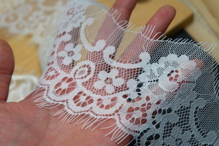 color flower embroidered lace fabric eyelashes trim diy sewing handmade garment lingerie materials