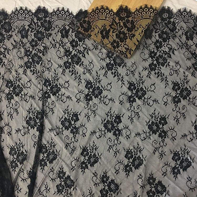 100% polyamide non elastic eyelash lace fabric for bridesmaid fairy skirt tablecloth