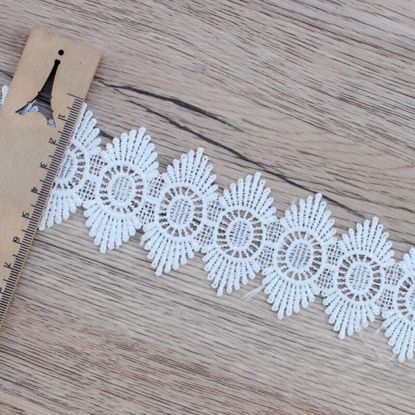 exquisite white polyester light lace trim embroidery ribbon flowers lace collar trim dress curtains hat sewing supplies